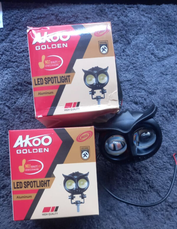 owl shape fog flash light low & high beam owl plastic body spot light for all cars and bikes (1pc) - Image 3
