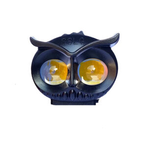 owl shape fog flash light low & high beam owl metal body spot light for all cars and bikes (1pc)