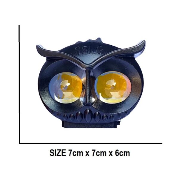 owl shape fog flash light low & high beam owl plastic body spot light for all cars and bikes (1pc) - Image 2