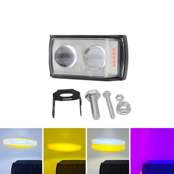 2 lens dolphin projector led light for bikers and cars (1 pc)