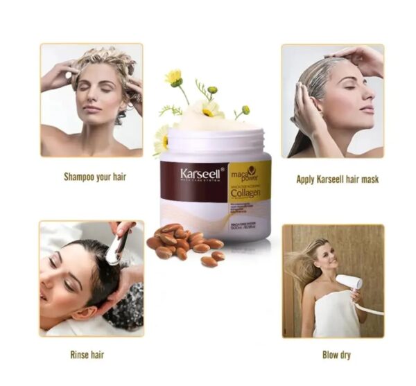 3 in 1 deal karseell hair mask collagen treatment cream + reusable 576 pcs fake nails + fake nails glue | makeup and hair care deal - Image 4