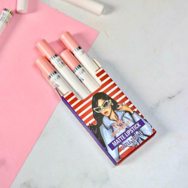 4 pcs high pigment warda beauty little smoke mate lipstick - random color - Image 7
