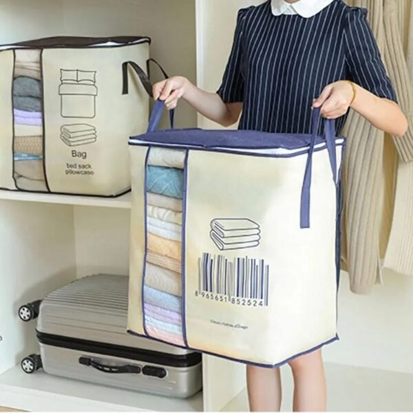 heavy quality barcode print storage bag non woven - good for cloth storage