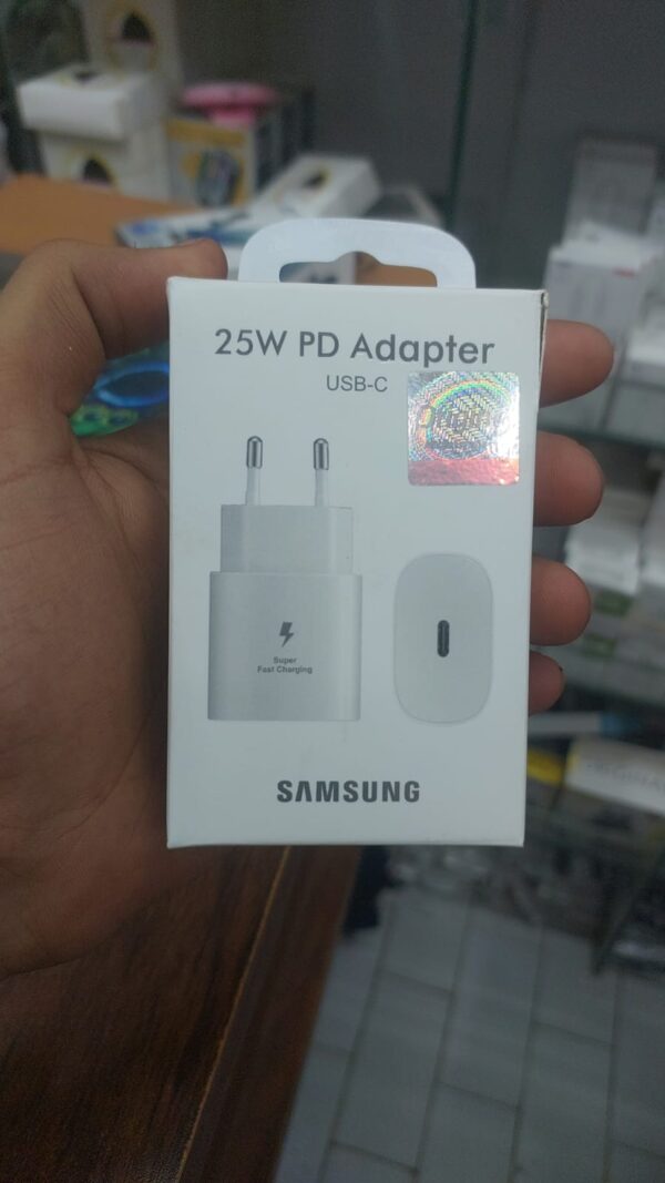 samsung 25w charger | super fast charging | usb type c fast charger with box (random color) - Image 6