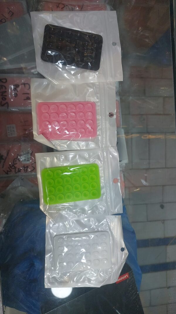 mobile phone silicone suction cup square mobile phone single-sided case anti-slip holder mount suction (random color) - Image 3