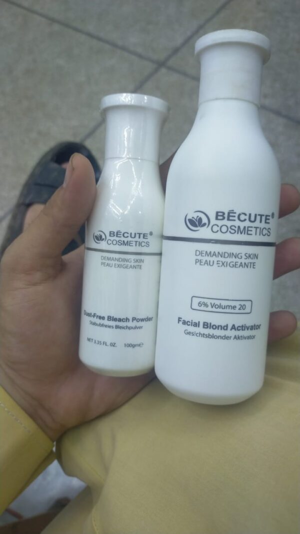 becute skin polish set - becute bleach powder & facial blonde activator (200ml) - Image 3