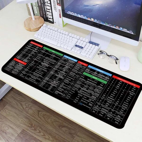 shortcut keyboard mat (30*80cm) office software shortcuts pattern, extended computer mouse pad desk mat for gamer, office, home