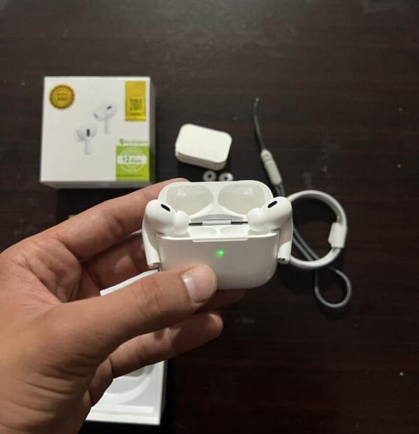airpods pro platinum with anc, white with active noise cancellation (anc) - Image 2