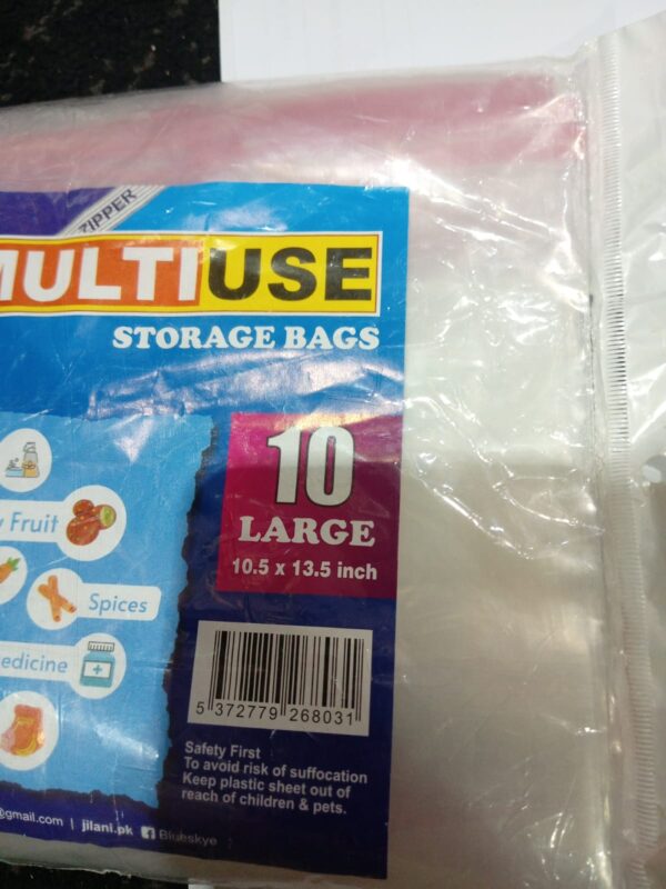 (nw00027) food storage plastic bag - smart zip - good quality (10 pcs) - Image 3