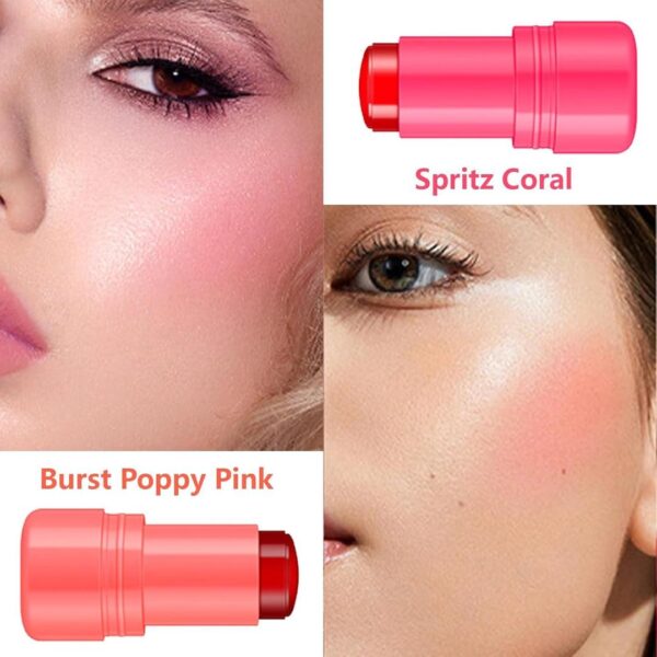 mocallure jelly blush stick rouge cream shimmer blusher stick monochrome blush mud matte moisturizing makeup lip tint cheek - Image 2