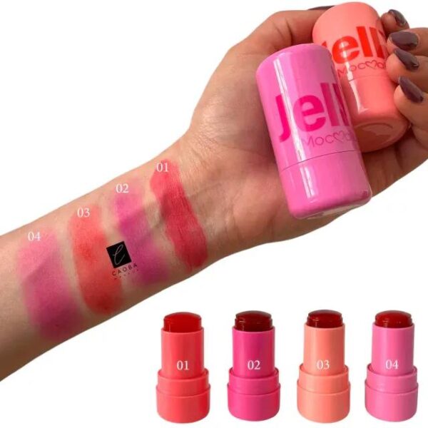mocallure jelly blush stick rouge cream shimmer blusher stick monochrome blush mud matte moisturizing makeup lip tint cheek - Image 4