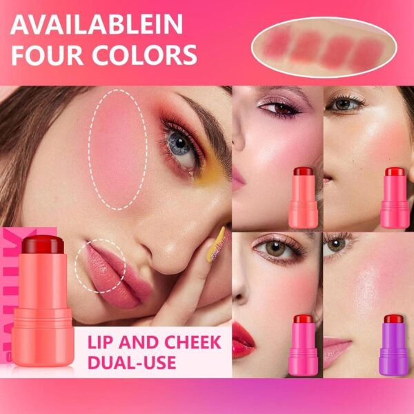 mocallure jelly blush stick rouge cream shimmer blusher stick monochrome blush mud matte moisturizing makeup lip tint cheek - Image 5
