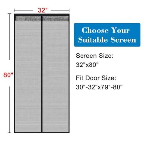 magic mesh deluxe- hands free magnetic screen door, mesh curtain keeps bugs out - Image 6