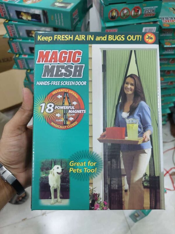 magic mesh deluxe- hands free magnetic screen door, mesh curtain keeps bugs out - Image 9