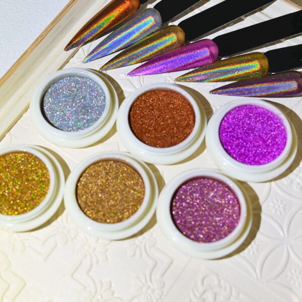 shimmer glitter eyeshadow glitter powder set face & eye high pigmented (random color))