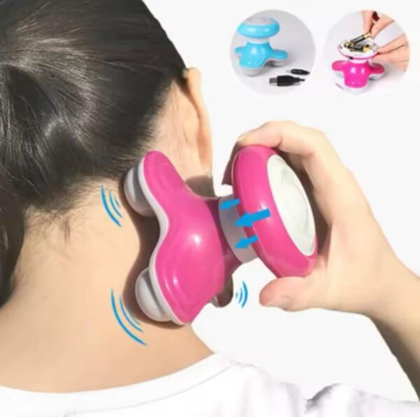 mini portable full body relaxation massage wave vibrating usb triangle electric handle massager . - Image 8