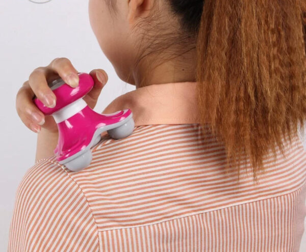 mini portable full body relaxation massage wave vibrating usb triangle electric handle massager . - Image 7