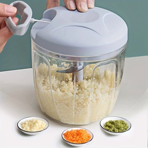 hand pulled multipurpose chopper & cutter | rope pulled chopper multifunctional meat grinder, vegetable cutter (random color)