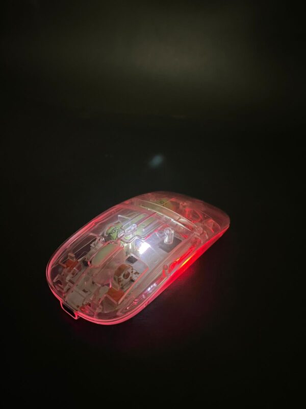 rgb wireless transparent mouse dual-mode rechargeable mouse with led lights - Image 9