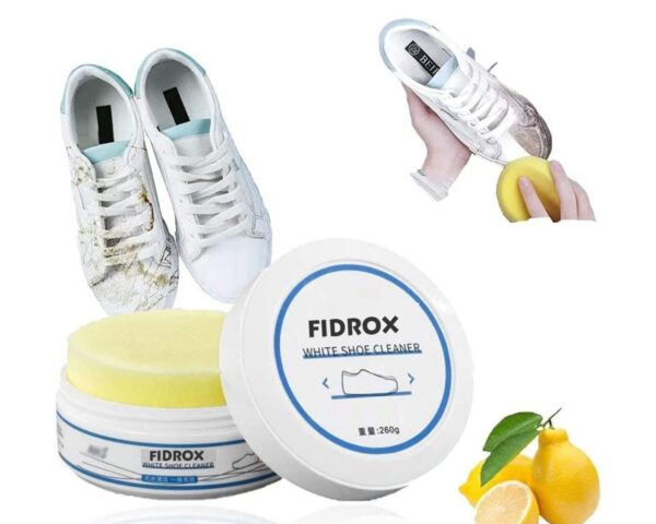 multi-function shoe whitening and cleaning cream with sponge  - perfect solution for white shoes, deep cleaning, and shine restoration ( imported china)"