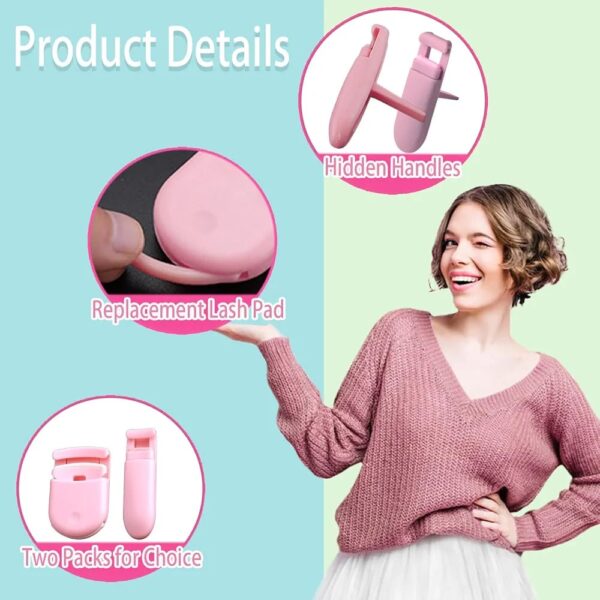 2-in-1 eyelash curler for all eye shapes – professional lash curler for natural lift & curl - Image 5