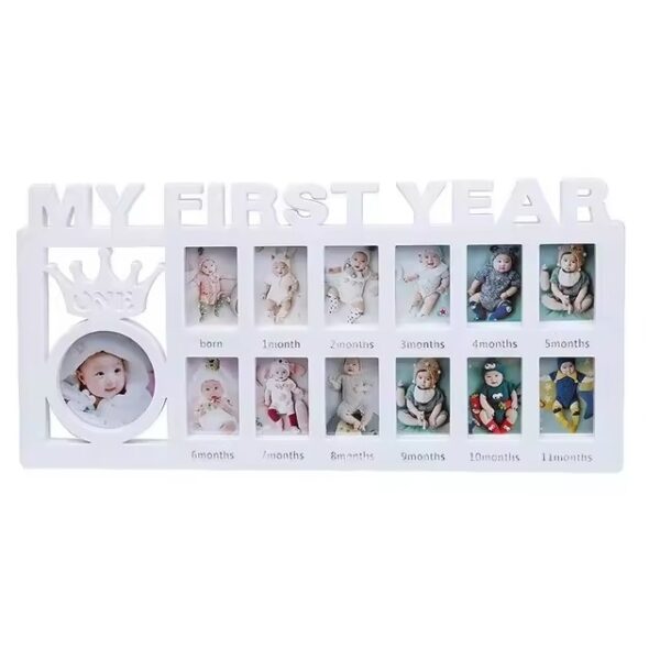 newborn baby photo frame baby pictures plastic frame for 12 months monthly milestone photo frame my first year picture frame for baby newborn - Image 5