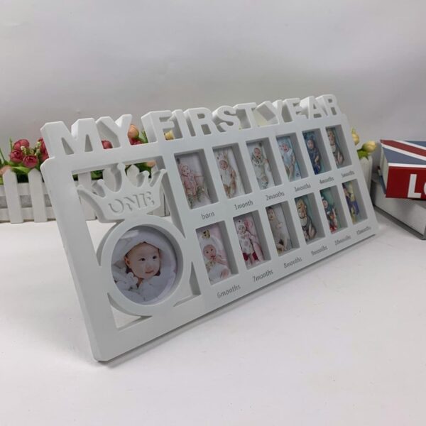 newborn baby photo frame baby pictures plastic frame for 12 months monthly milestone photo frame my first year picture frame for baby newborn - Image 3