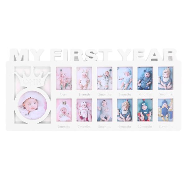 newborn baby photo frame baby pictures plastic frame for 12 months monthly milestone photo frame my first year picture frame for baby newborn - Image 7
