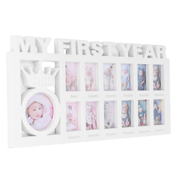 newborn baby photo frame baby pictures plastic frame for 12 months monthly milestone photo frame my first year picture frame for baby newborn - Image 8
