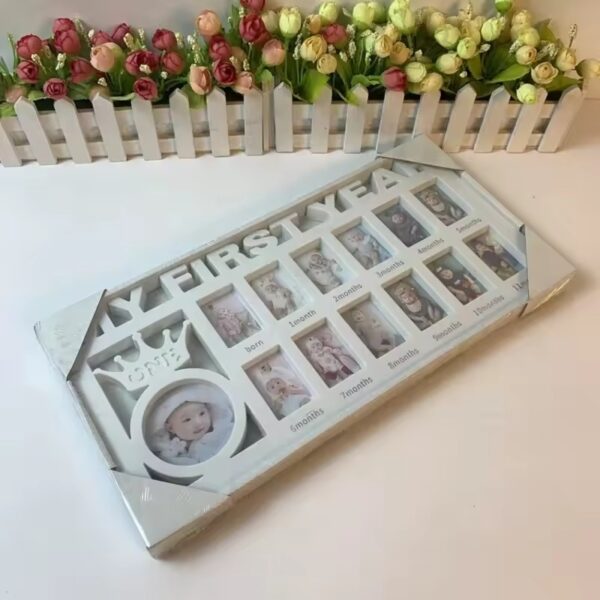 newborn baby photo frame baby pictures plastic frame for 12 months monthly milestone photo frame my first year picture frame for baby newborn - Image 6
