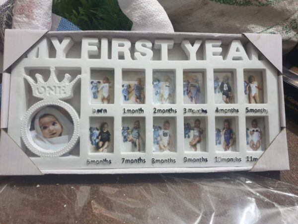 newborn baby photo frame baby pictures plastic frame for 12 months monthly milestone photo frame my first year picture frame for baby newborn - Image 11