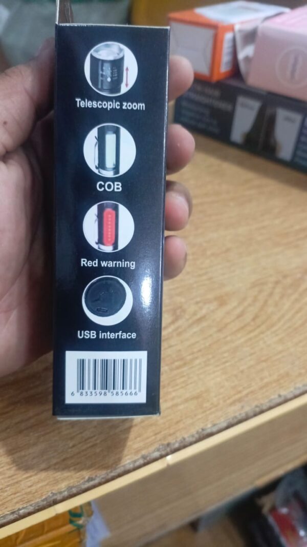 p50 super light rechargeable flashlight - super bright led light - zoomable rechargeable torch 3 mode - Image 5