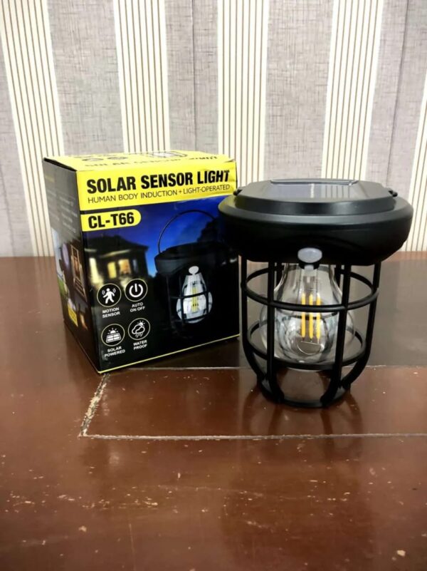 solar wall lights outdoor,solar camping lights with 3 lighting modes & motion sensor, waterproof led solar camping lantern lamp - Image 3