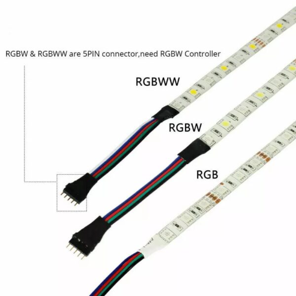 new rgb led strip 10 meter top quality with remote and 12v power supply  (multicolor) - Image 5