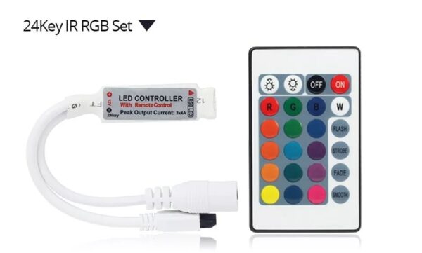 new rgb led strip 10 meter top quality with remote and 12v power supply  (multicolor) - Image 6