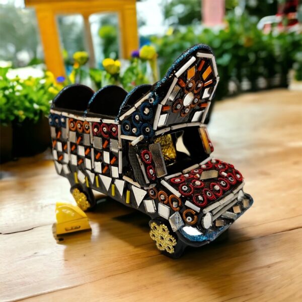 mini truck colorful model for home and office decor truck art decorative miniature glass work antique decoration items. - Image 4
