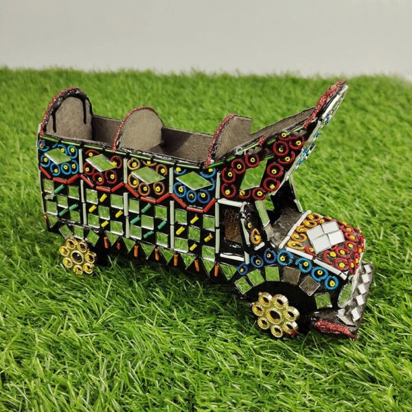 mini truck colorful model for home and office decor truck art decorative miniature glass work antique decoration items. - Image 3