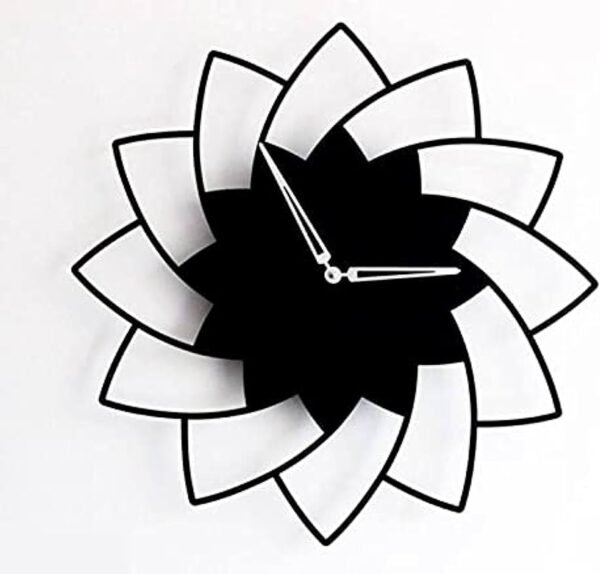 3d wooden floral wall clock modern home decorations for living room,bedroom - Image 4