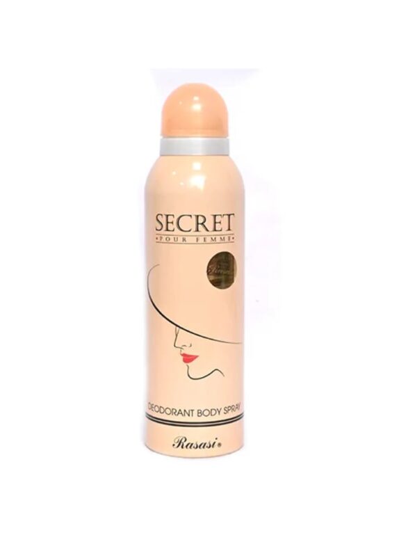 rasasi secret pour femme deodorant body spray - 200ml | best quality body spray | 4 hours long-lasting | best body spray for women - Image 2