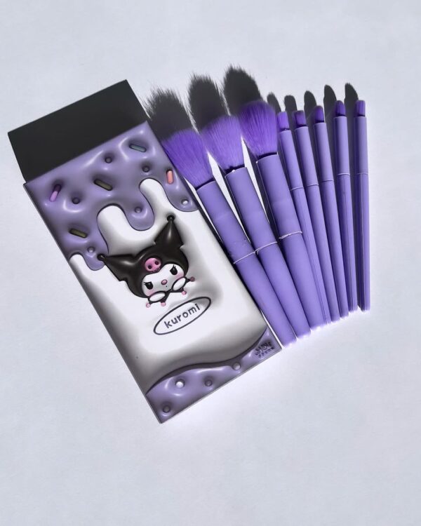 8 pcs makeup brush set in velvet bag makeup concealer brush, blush powder brush - Image 4
