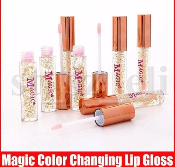 pack of 2 magic color changing lipgloss lip oil, liquid glossy finish (random color) - Image 3
