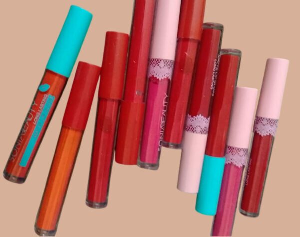 pack of 6 high pigment long lasting matte lipgloss soft & matte texture hydrating lipgloss (random color) - Image 2
