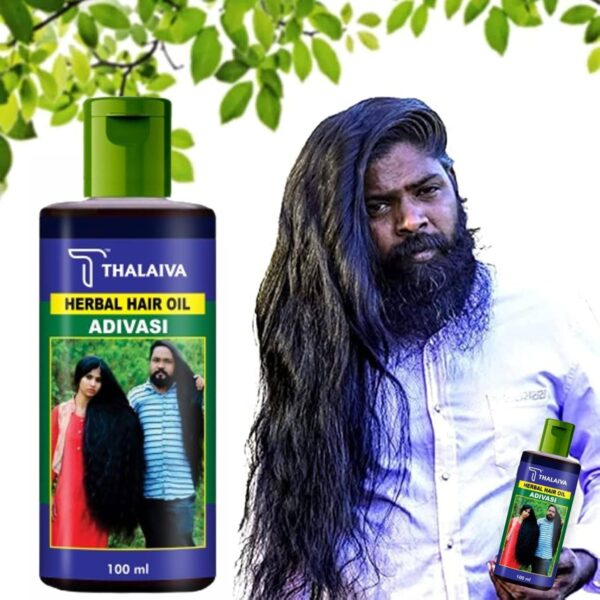 adivasi herbal hair oil natural pure herbal hair oil 120ml (without box)
