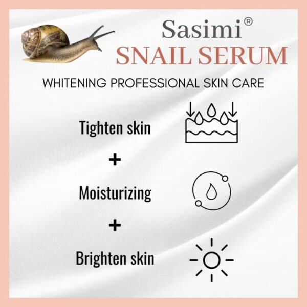 sasimi snail serum high quality anti aging moisturizing & whitening serum for pores & acne 30ml - Image 2