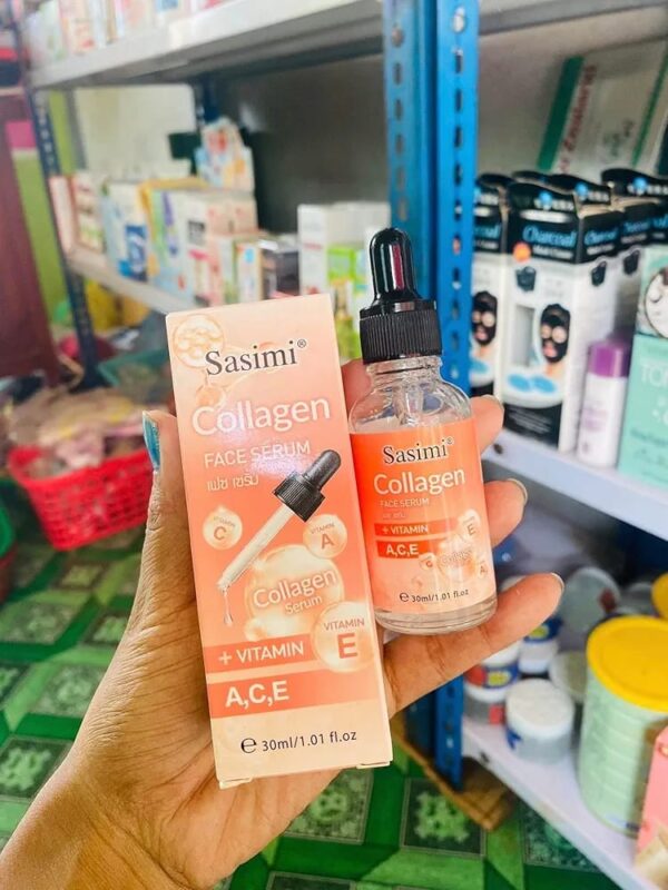 sasimi collegen face serum high quality collagen & vitamin e face serum helpfull for fade sun spots - Image 3