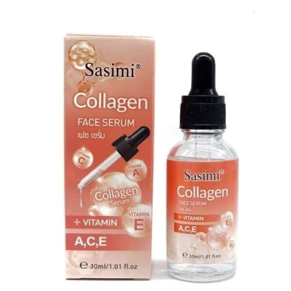 sasimi collegen face serum high quality collagen & vitamin e face serum helpfull for fade sun spots - Image 2