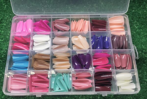 reusable fake nails with box – beautiful variety of colors | best fake nails for girls ( random color nails) - Image 5
