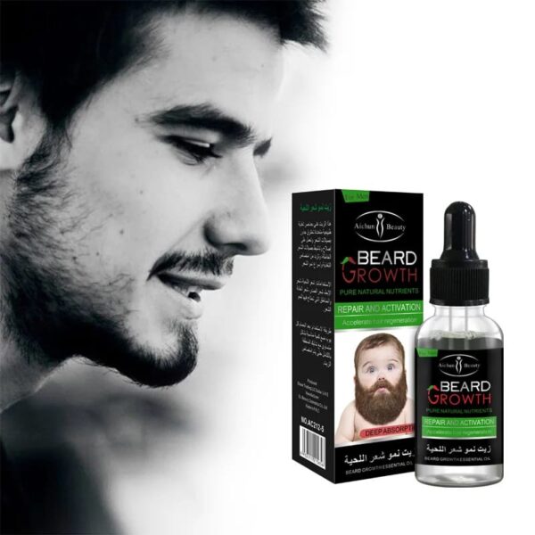 aichun beauty organic men beard growth oil concave naturals beard oil 35 ml - Image 4