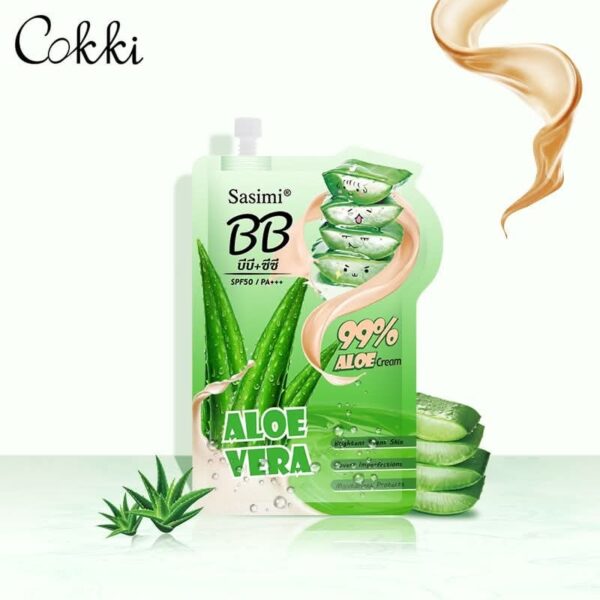 sasimi natural aloe vera bb foundation cream 10ml - Image 3