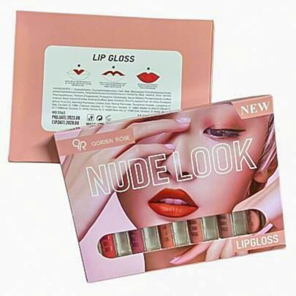 6 pcs nude look high pigment matte lipgloss soft & smooth texture hydrating lipsticks (random color)